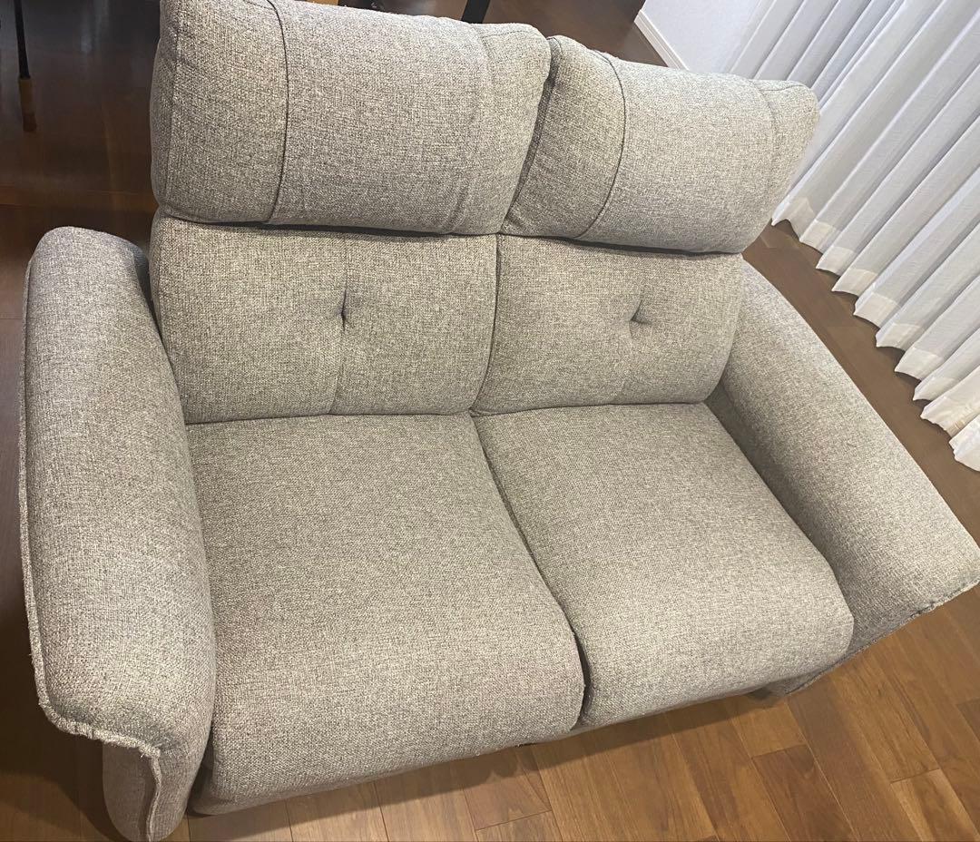 2人掛け電動布張りリクライニングソファ(Nピュール MO)　ニトリ