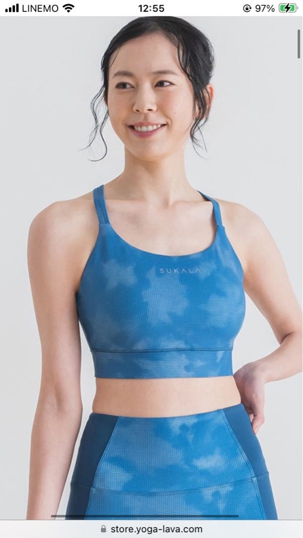 【SUKALA】 ヨガウェア　新品未使用　 青タンクトップ とブラトップMサイズ