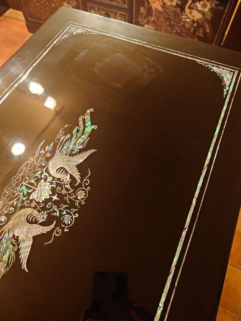 螺鈿　細工キャビネット　送料込みに変更