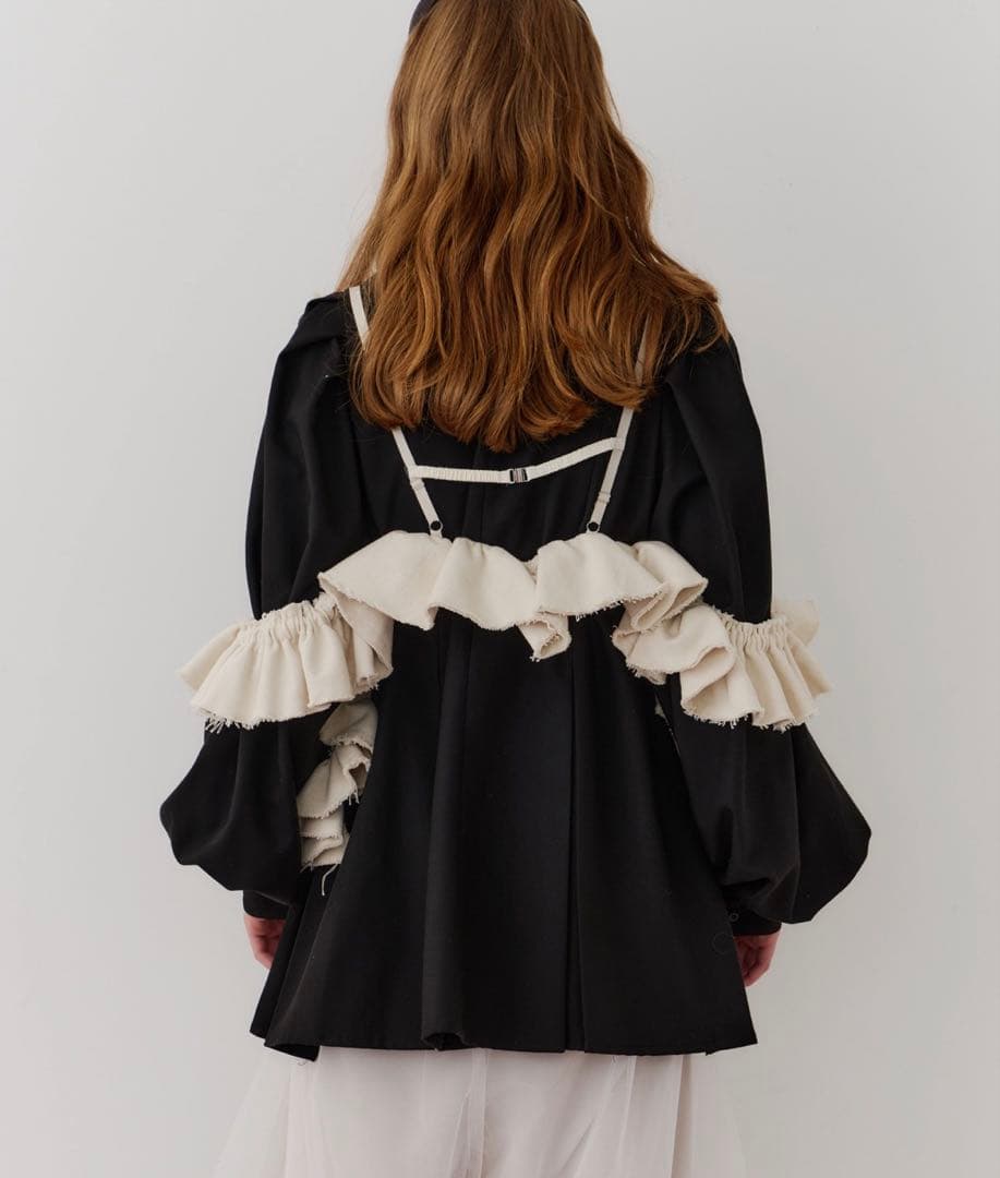 ボリュームドレープフリルビスチェ