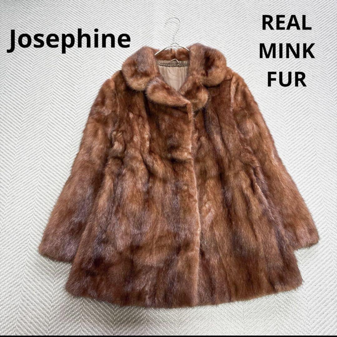 極美品 JOSEPHINE リアルミンクファーコート キャメルブラウン 毛皮 M