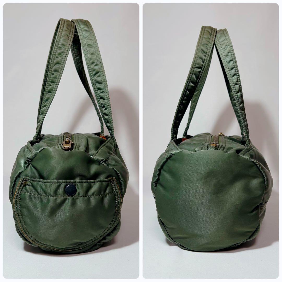 美品✨ ポーター　ドラムバッグ　ミニボストン S タンカー　セージグリーン　希少