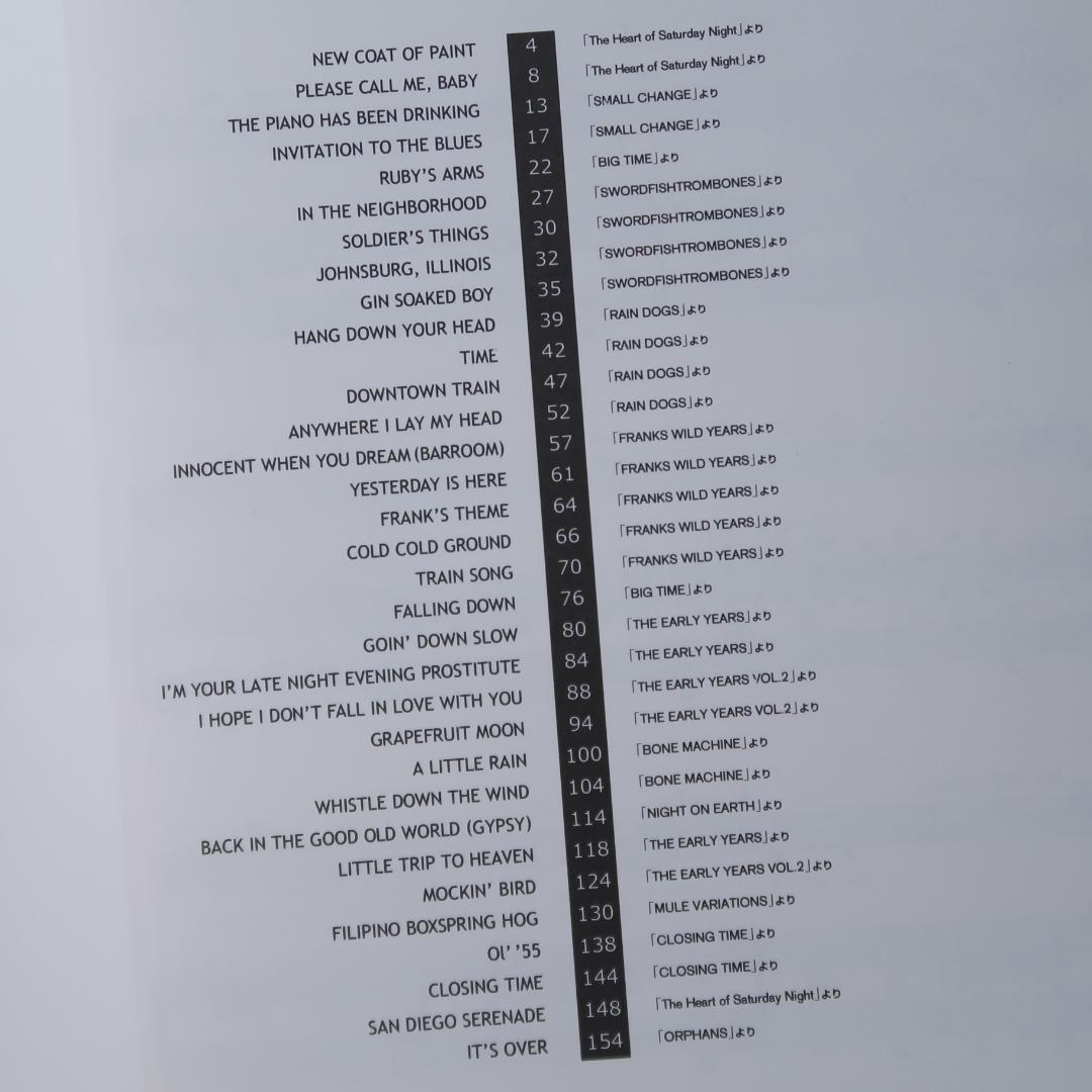 セール！　希少！　ピアノ曲集 ピアノ弾き語り　TOM WAITS トム・ウェイツ