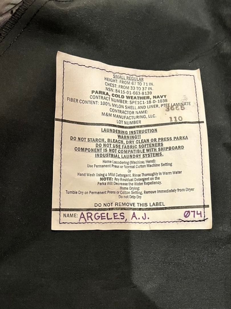 ジャケット・アウター US.NAVY ECWCS GEN2 GORE-TEX PARKA