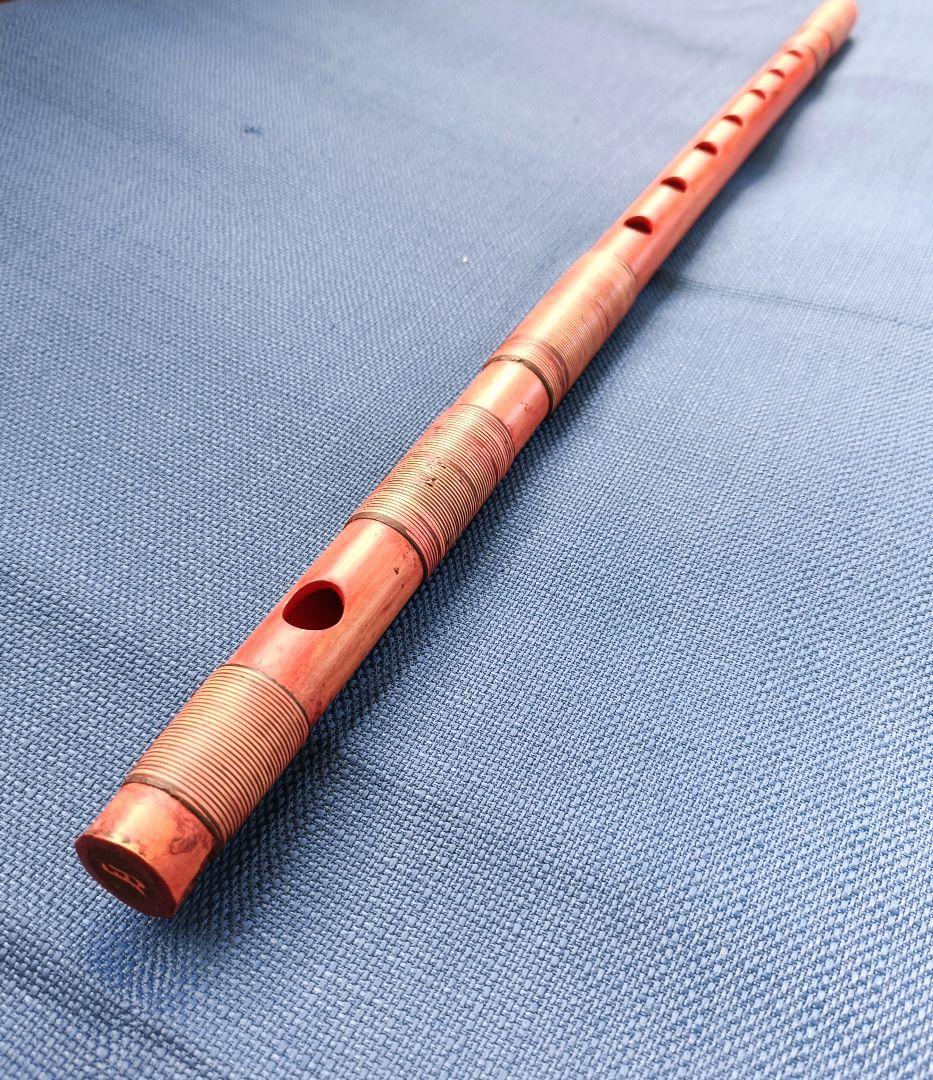 篠笛志孝　古典調四本調子　赤拭漆半重巻