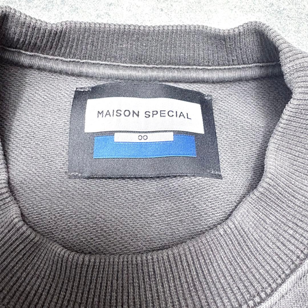 【完売品】刺繍 スウェット オーバーサイズ チャコール コットン プルオーバー