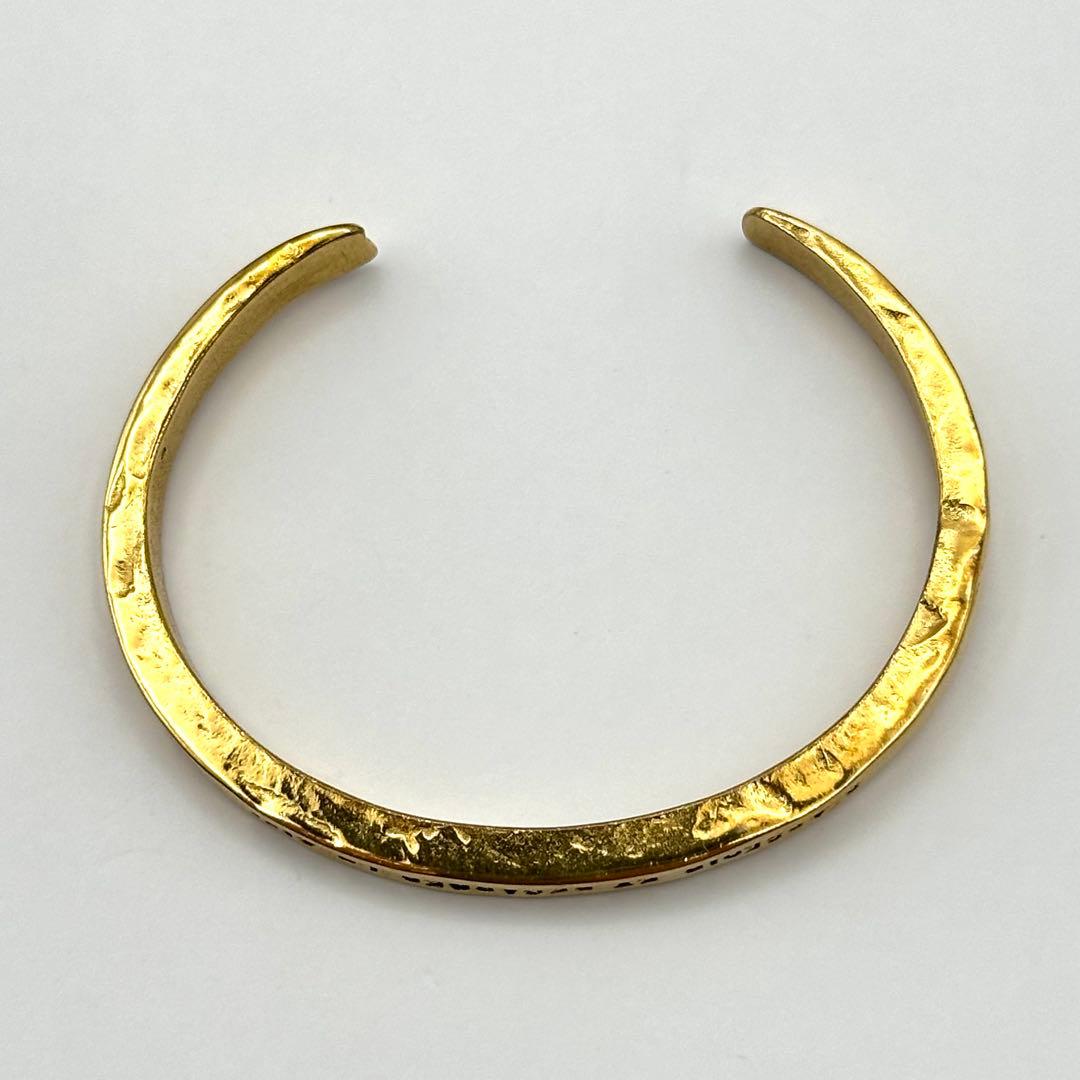 【良品】 セルジュトラヴァル バングル ゴールドカラー 座って空を見上げてごらん