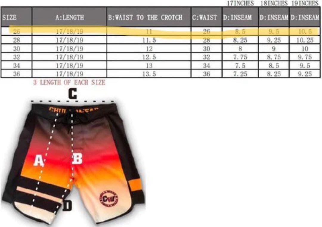 【chula wear】フィジーク用サーフパンツ 26インチ