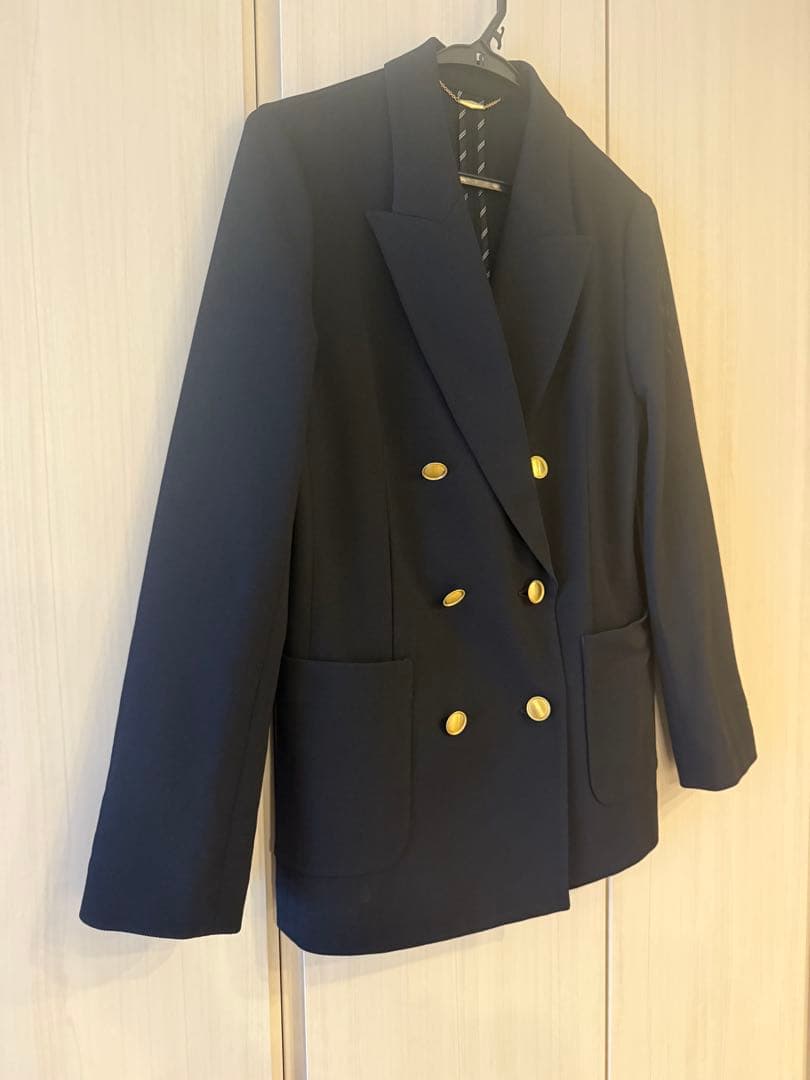 allureville レノクロスダブルブレストジャケット　伸縮性　金ボタン