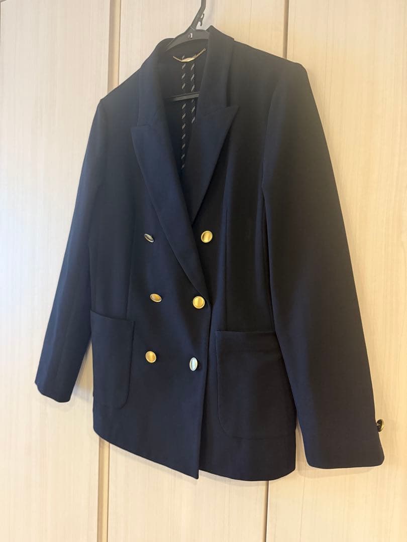 allureville レノクロスダブルブレストジャケット　伸縮性　金ボタン