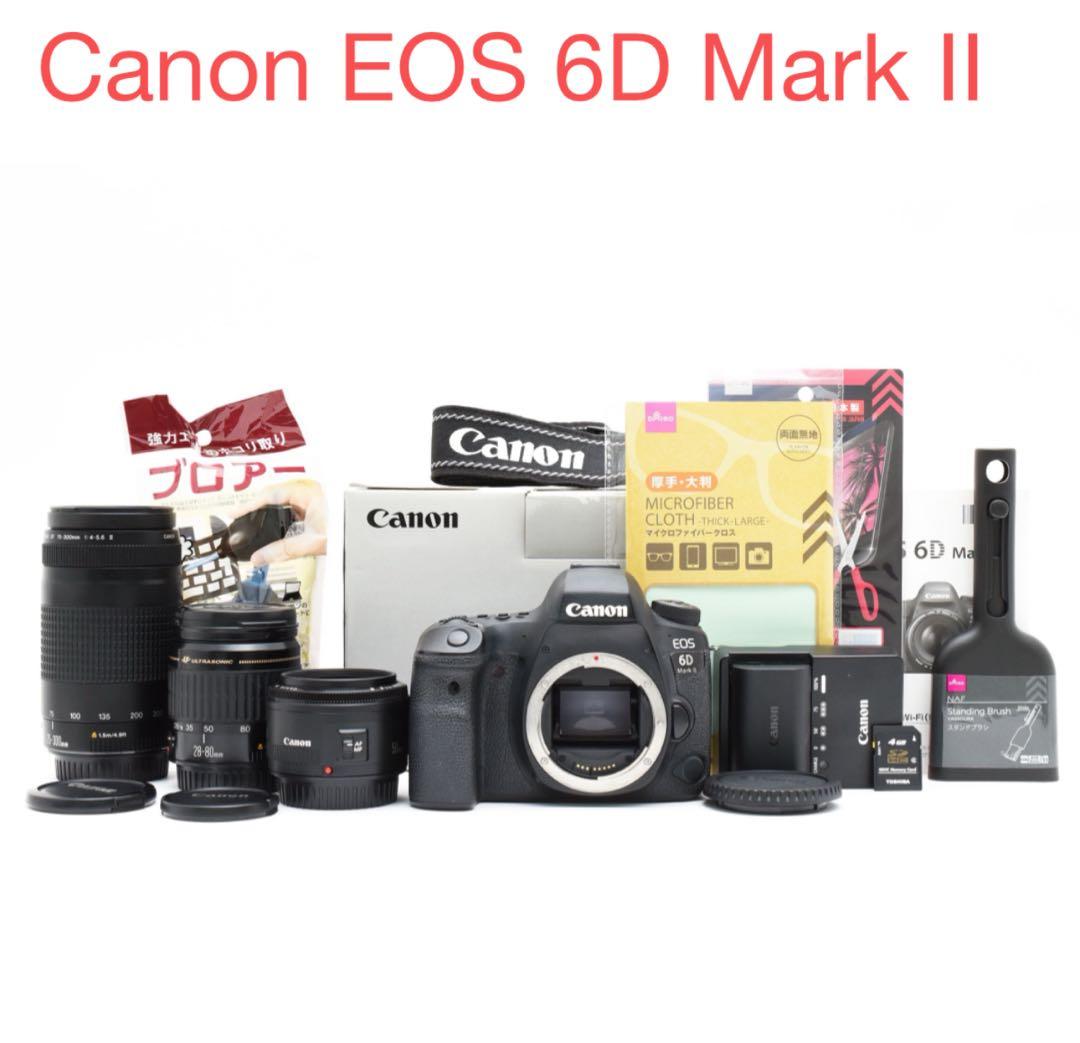Canon EOS 6D Mark II標準&望遠&単焦点トリプルレンズセット