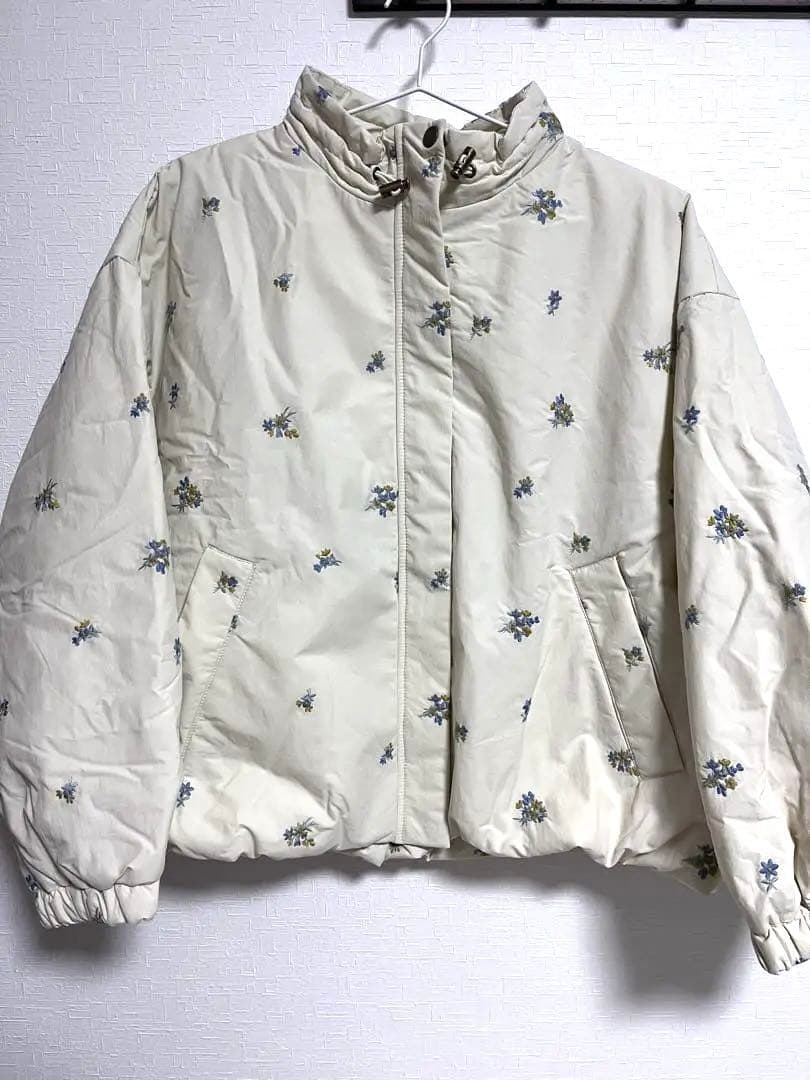 サマンサモスモス＊小花総刺繍中綿ジャケット