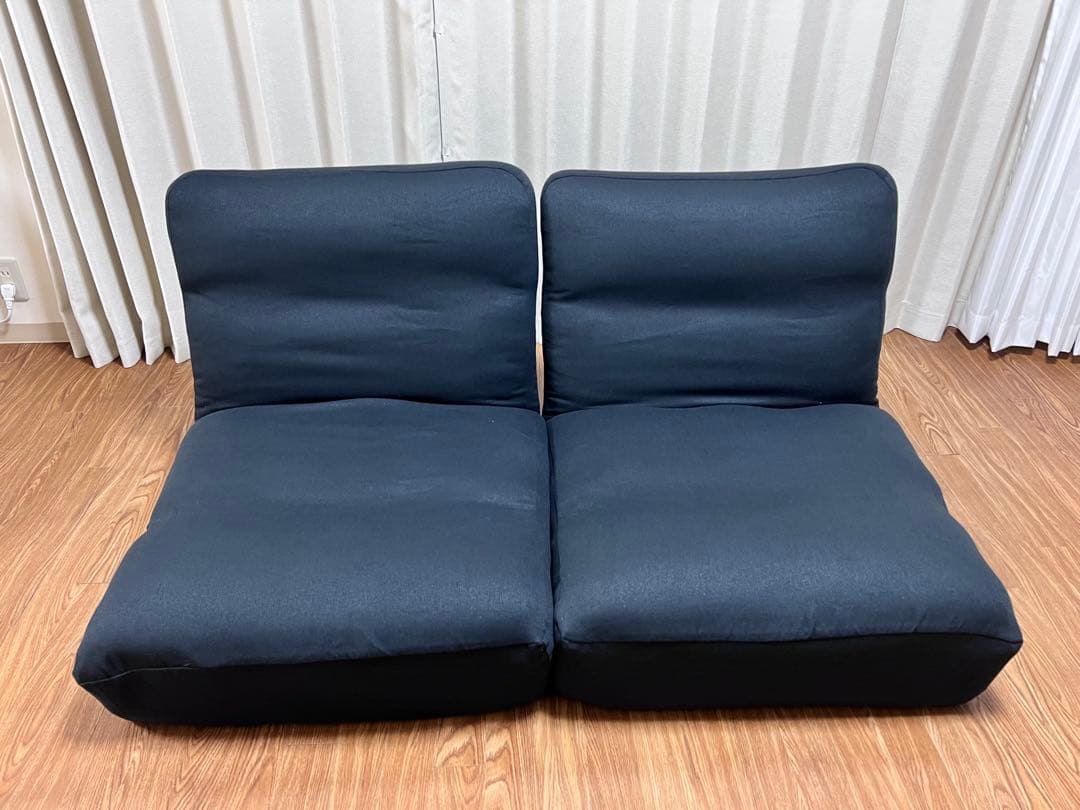 つながるワイドポケットコイル座イス＋専用カバー【ニトリ】 ×2個セット