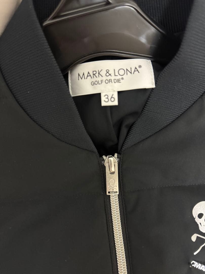 MARK & LONA ブラックジップアップジャケット 36