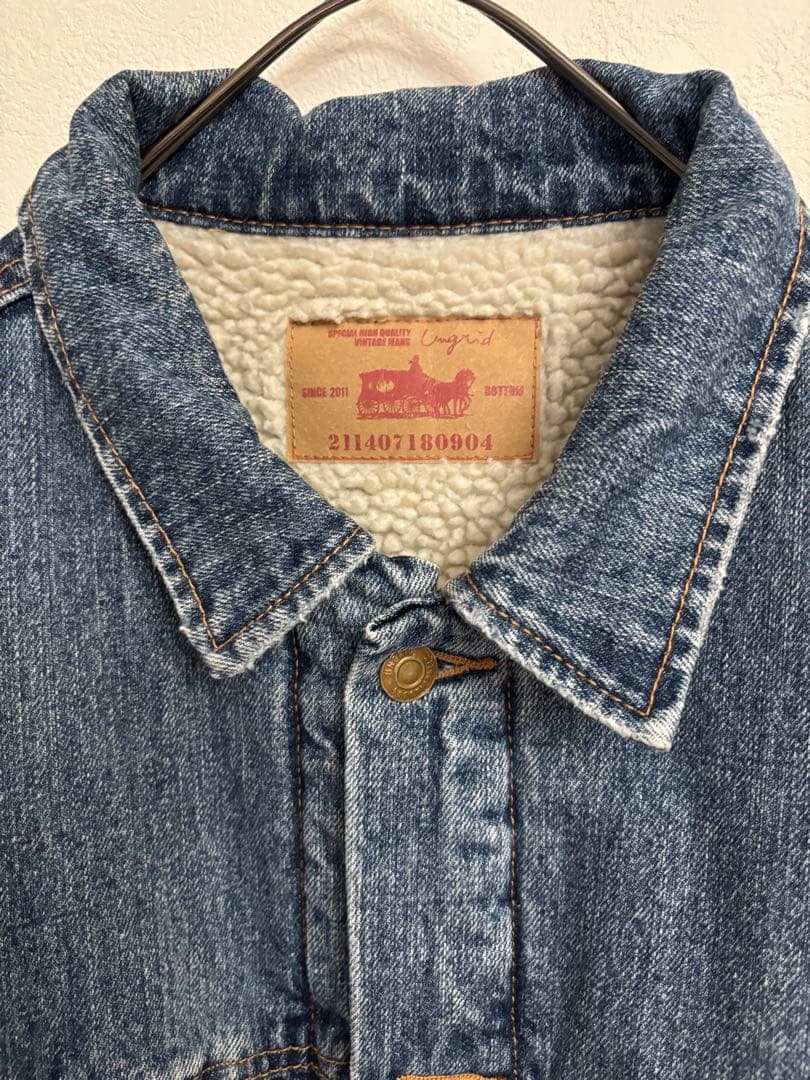 Ungridボア裏地 デニムジャケット