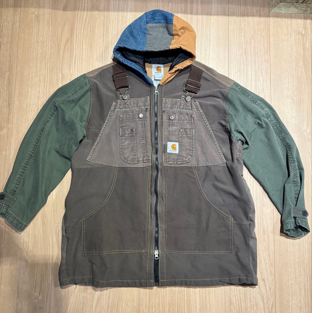 Carhartt リメイク　フード付きカバーオール Lサイズ
