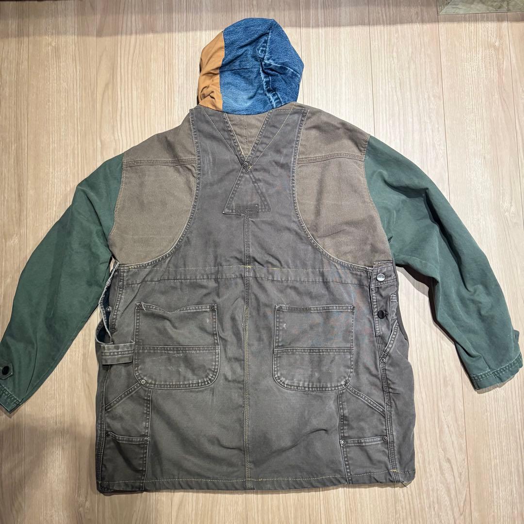 Carhartt リメイク　フード付きカバーオール Lサイズ