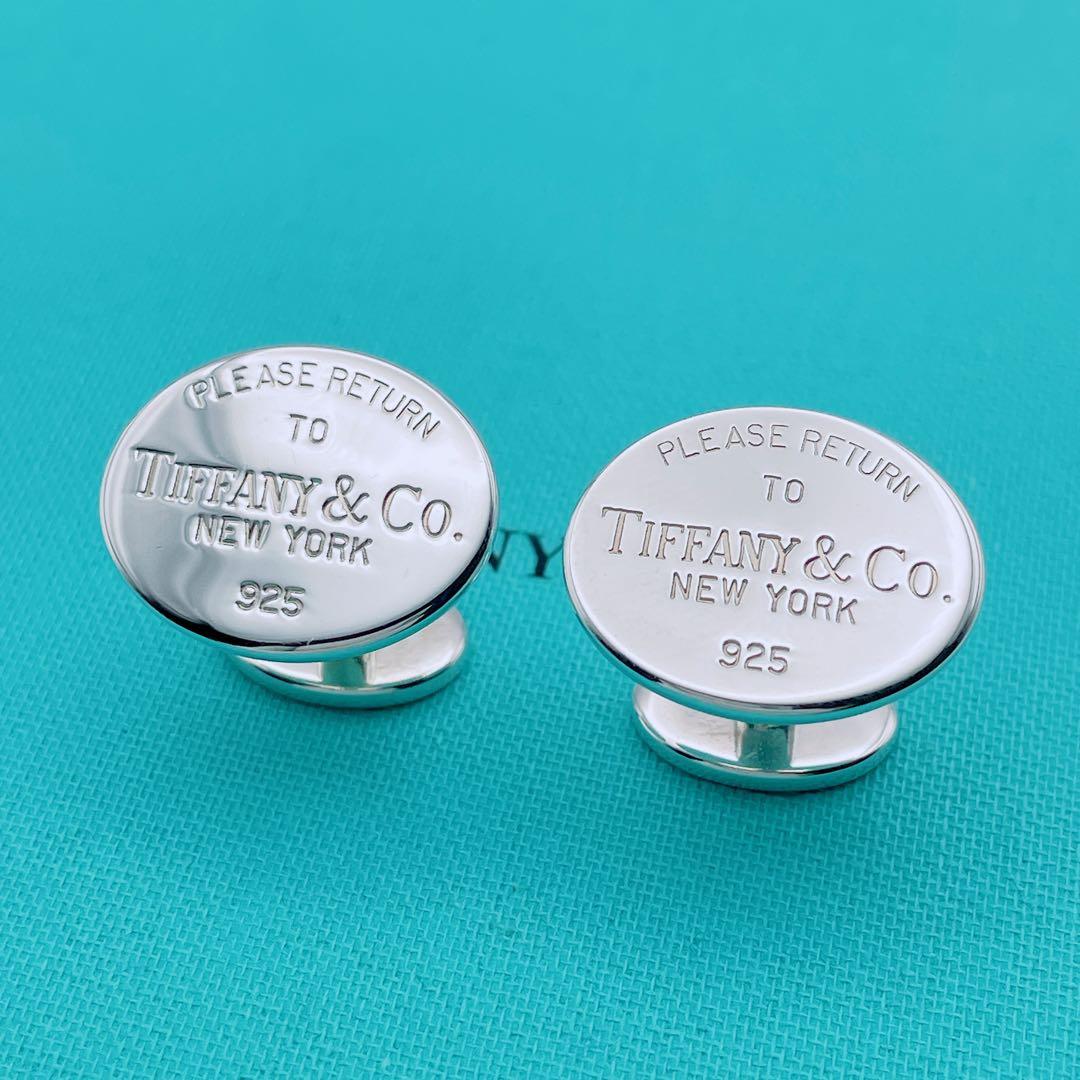 Tiffany & Co. カフスボタン　オーバル　リターントゥ　シルバー925