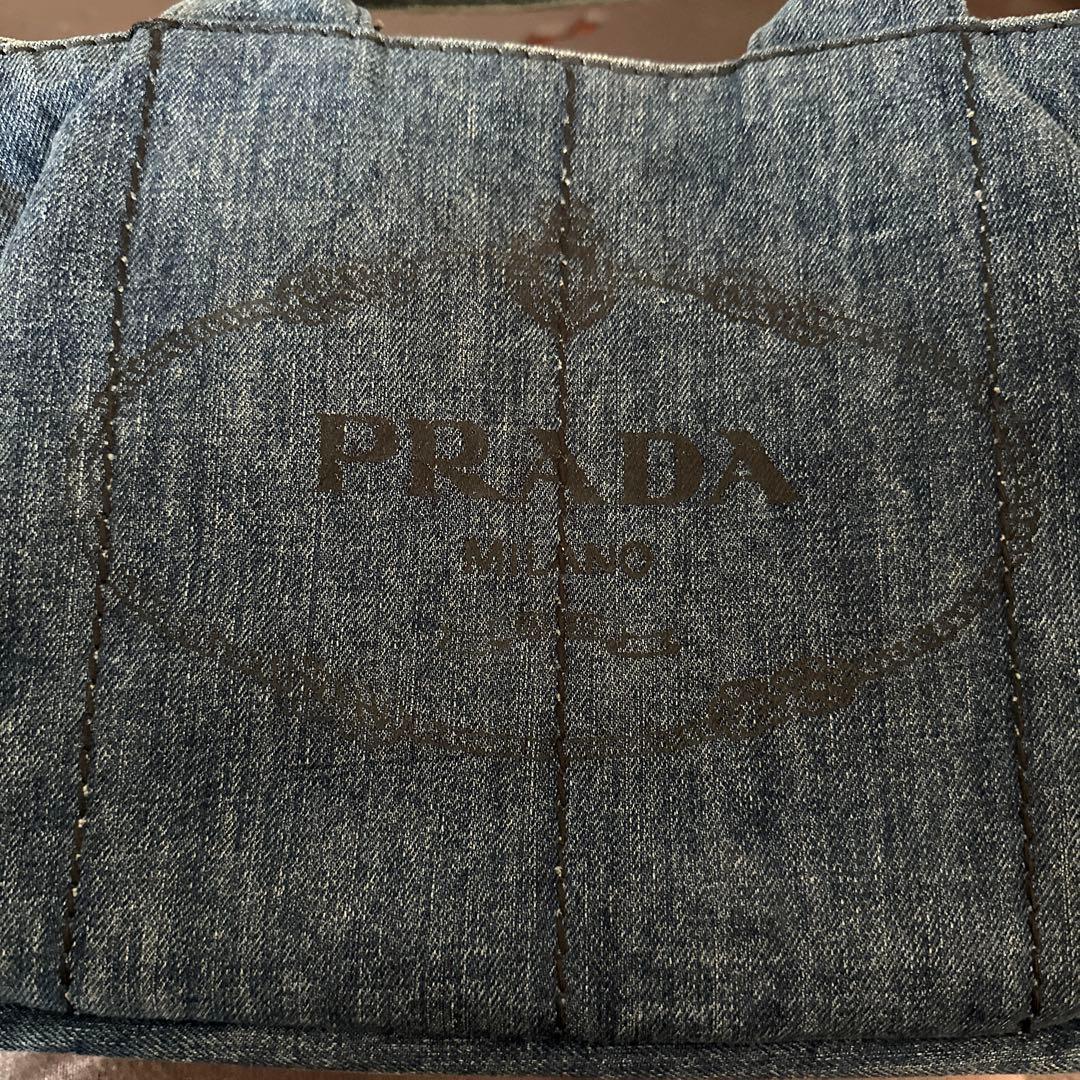 専用　PRADA カナパ　トートバッグ　デニム