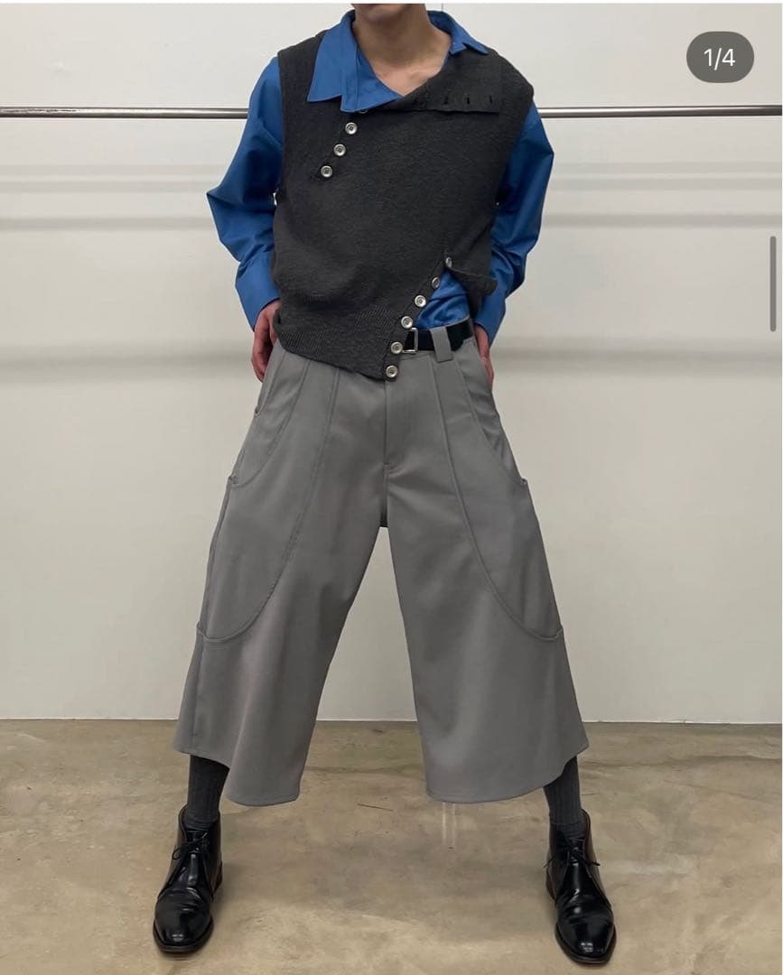 goat essence TUCK WIDE SHORTS サイズ2 グレー