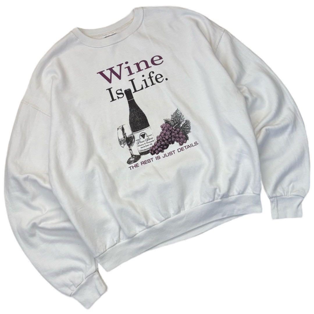 90’s USA WINE IS LIFE JERZEESスウェット