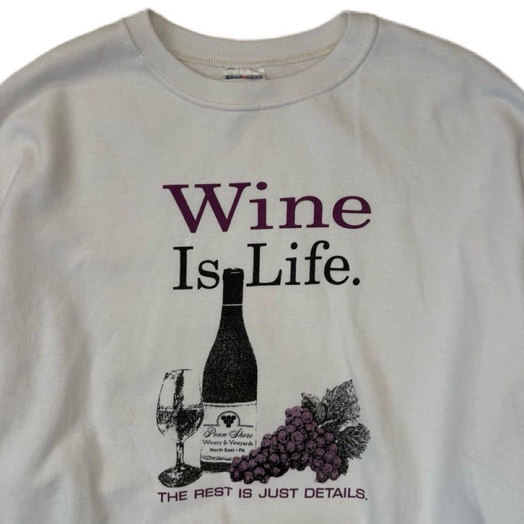 90’s USA WINE IS LIFE JERZEESスウェット