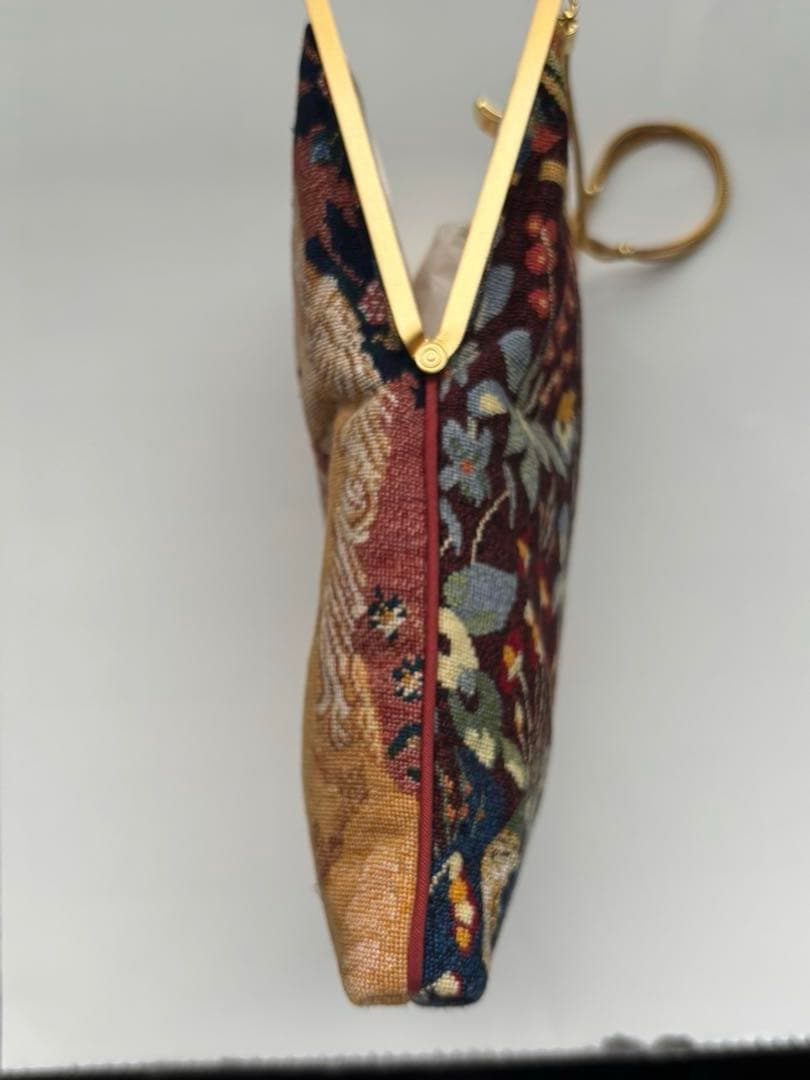 久家道子・プチポアンのタペストリー刺繍パーティーバッグ