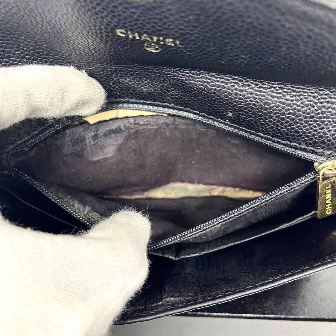 入手困難/大容量✨シャネル クラッチバッグ ココマーク キャビアスキン 財布