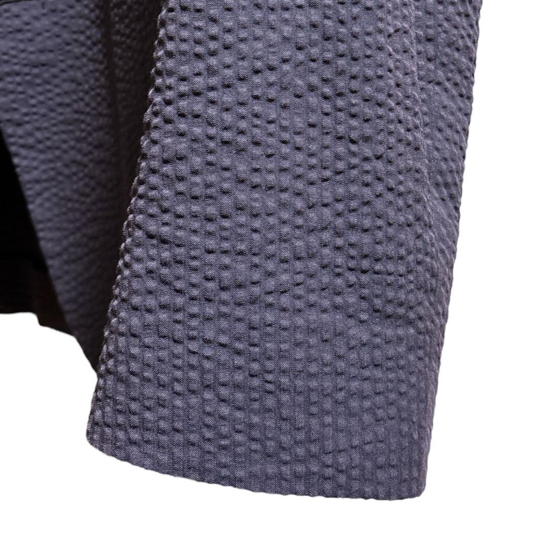 CARUSO ダークブラウン　コットンシアサッカースーツ