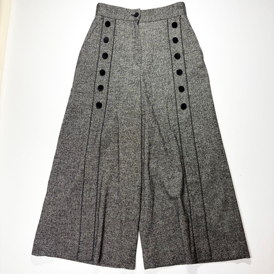 美品✨ドルガバ ツイードロングワイドパンツ 42サイズ イタリア製