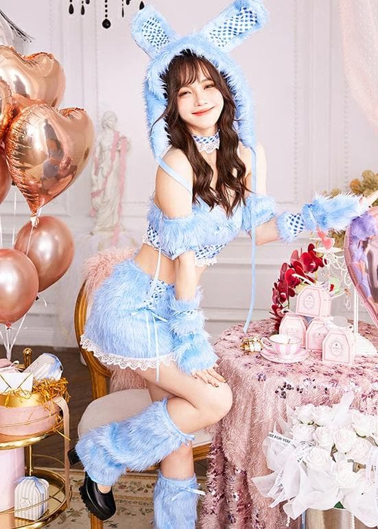 Malymoon　マリームーン　テディバニーギンガムファーセットアップ