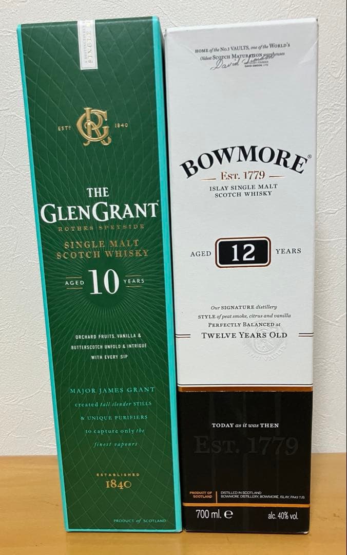 グレングラント 10年 1本　　ボウモア12年1本