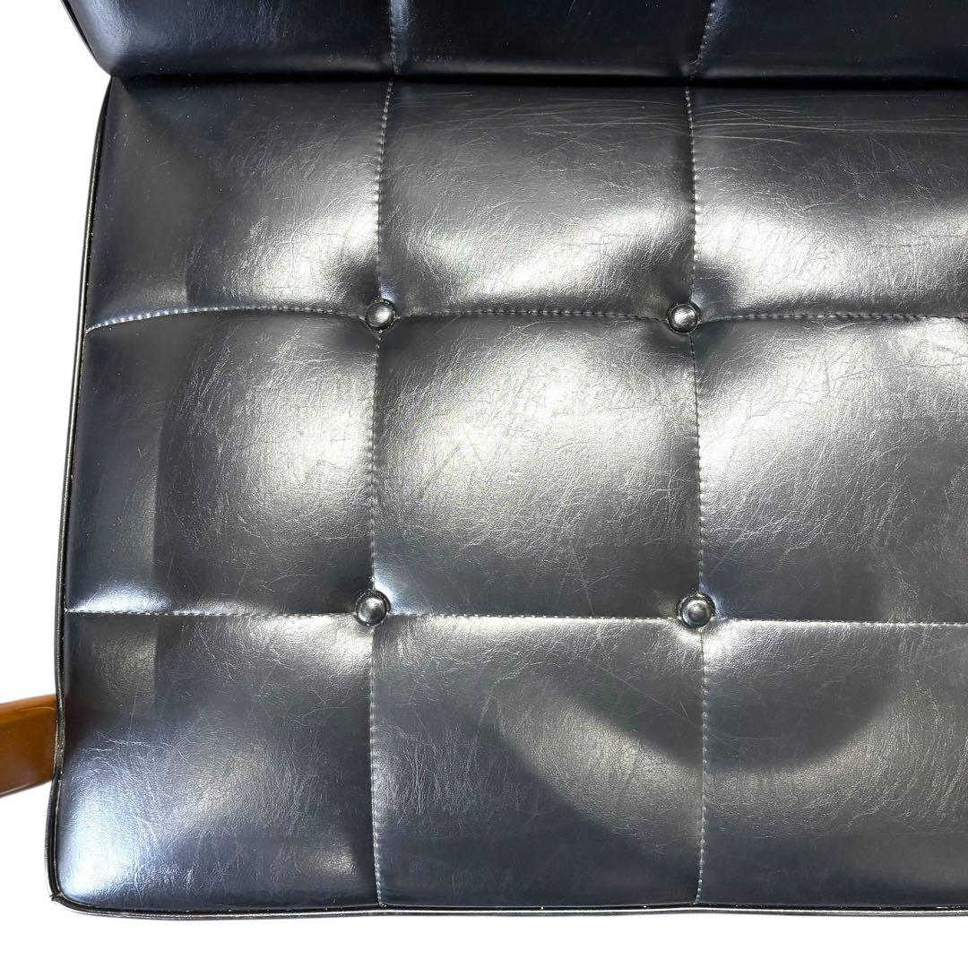 【カリモク60】Kチェア 2シーター ブラック ビンテージ ソファ モダン