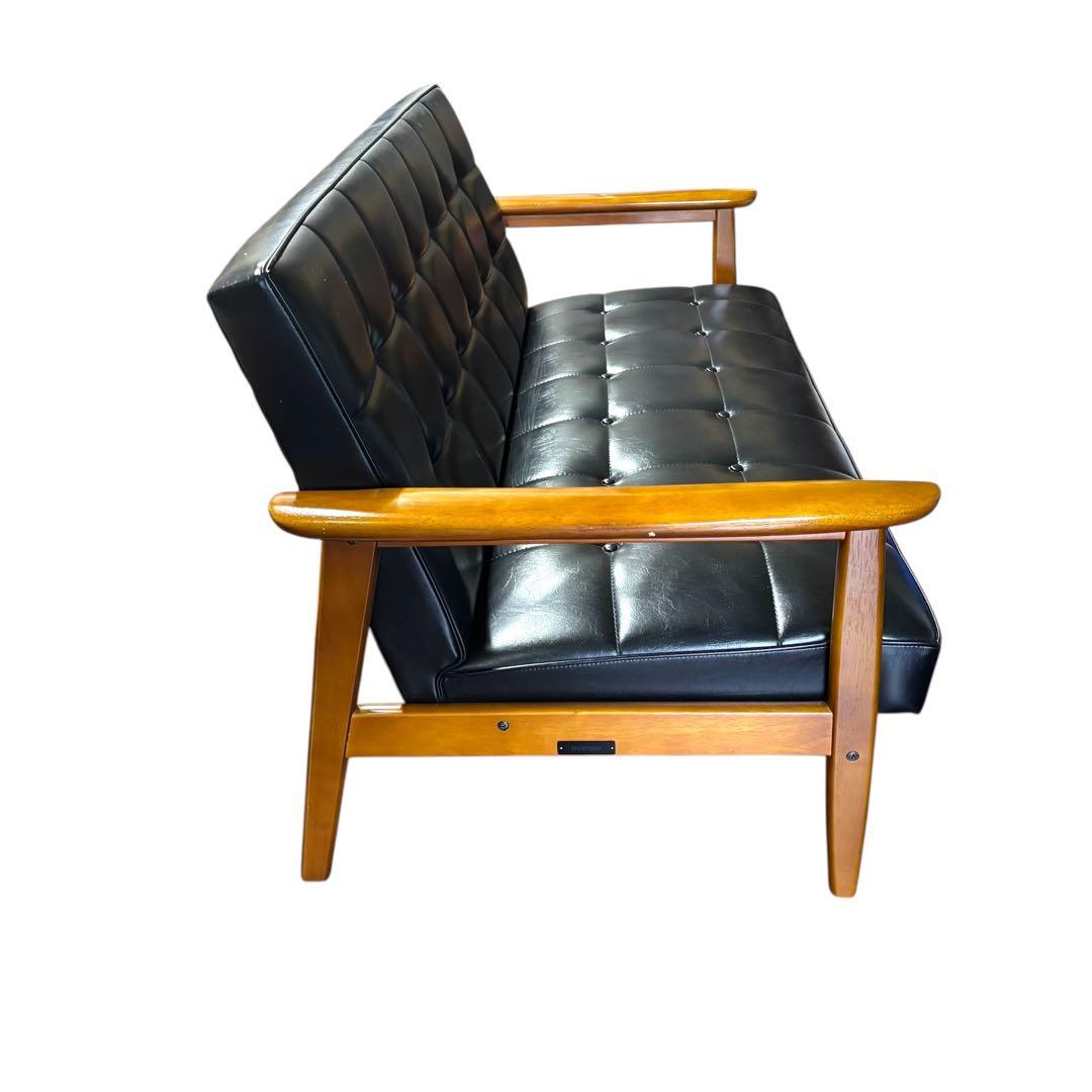 【カリモク60】Kチェア 2シーター ブラック ビンテージ ソファ モダン