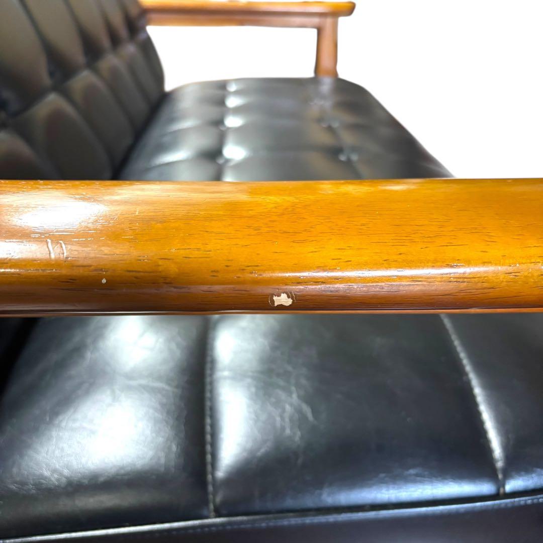 【カリモク60】Kチェア 2シーター ブラック ビンテージ ソファ モダン