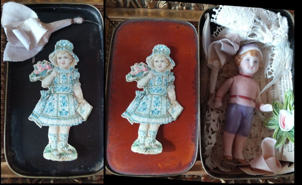 おまけ付❀アンティーク　オールビスクドールHertwig♪プチプレゼンテーション