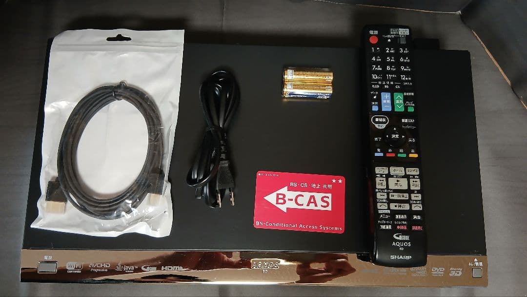 1TB シャープ AQUOS BDレコーダー☆BD-W1500☆リモコン付