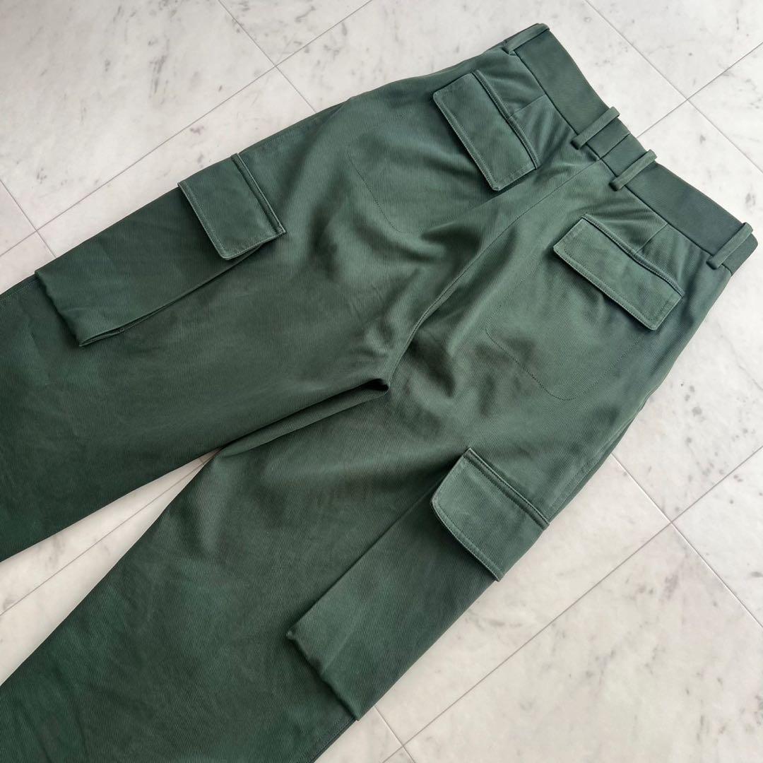 CELINE フィービー期 センタータックプリーツ カーゴパンツ カーキ 36