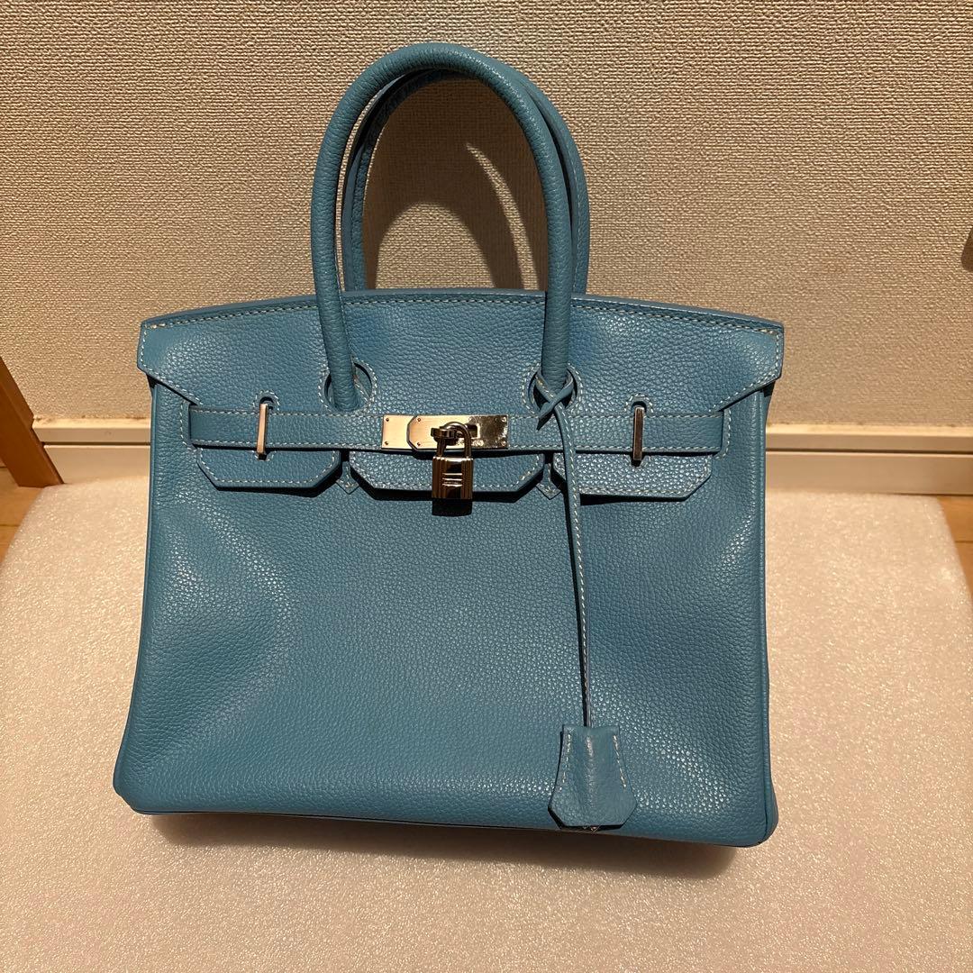 ブルージーン レザー　w30 トートバッグ