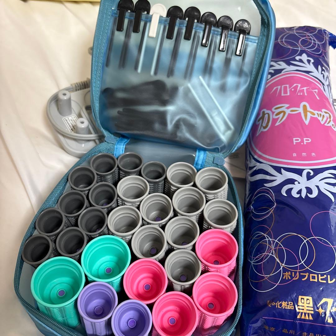 美容師練習用セットヘッドマネキンレジーナ、テスコムドライヤー、ナショナルカーラー