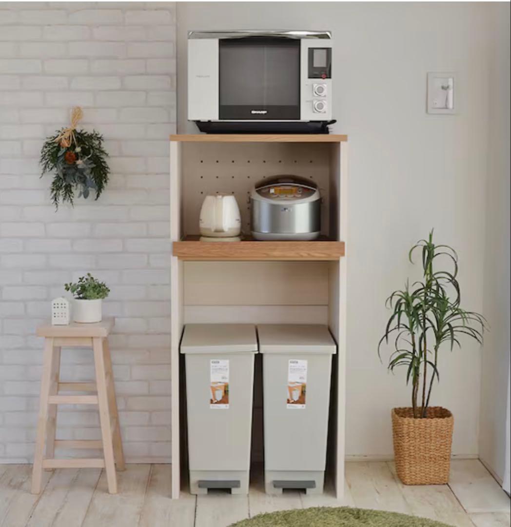 送料込み⭐︎ごみ箱が入るキッチンラック 約128cm ニトリ レンジ台 格安