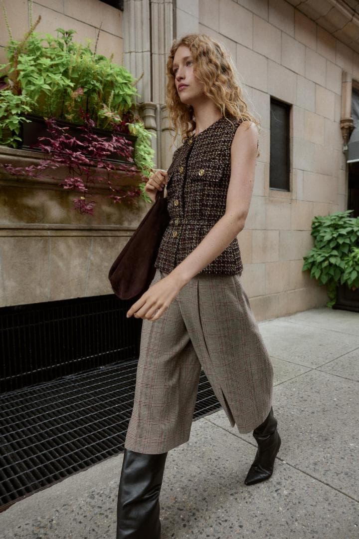 ZARA ベルト付きテクスチャーベスト XS 新品