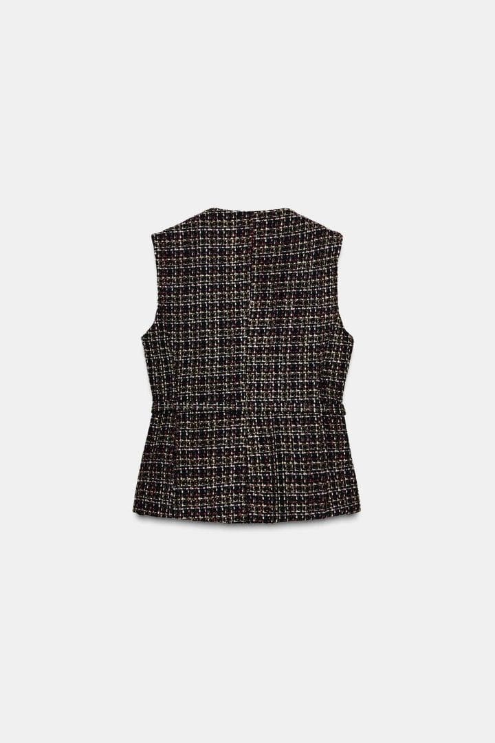 ZARA ベルト付きテクスチャーベスト XS 新品