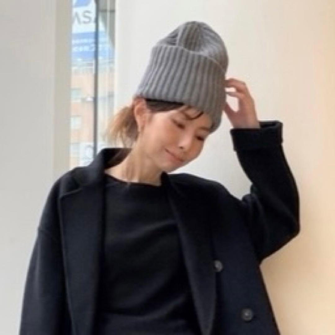 新品未使用 アパルトモン Knit cap グレー ニット帽 ビーニー