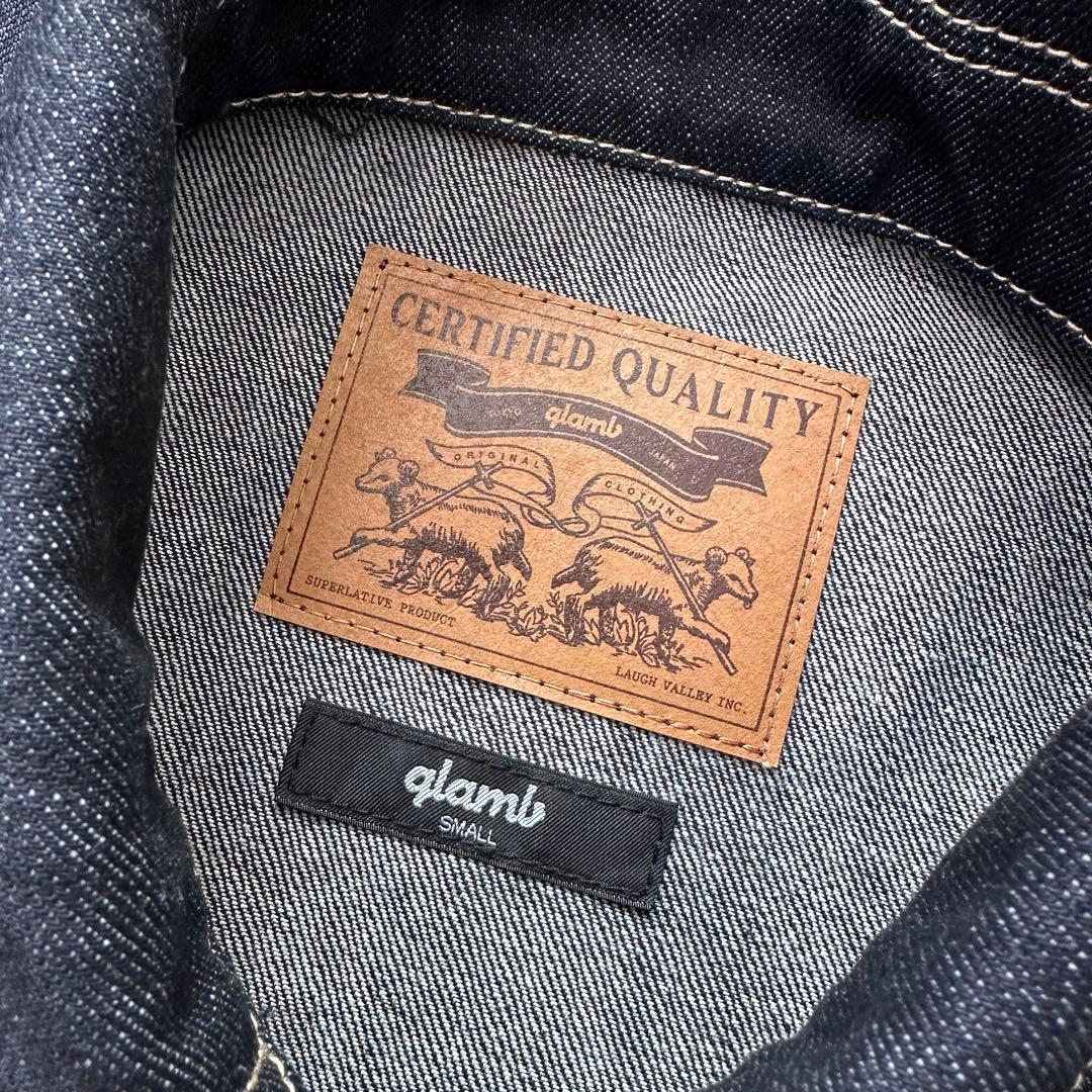 人気 glamb グラム モーターサイクルデニムジャケット S インディゴ