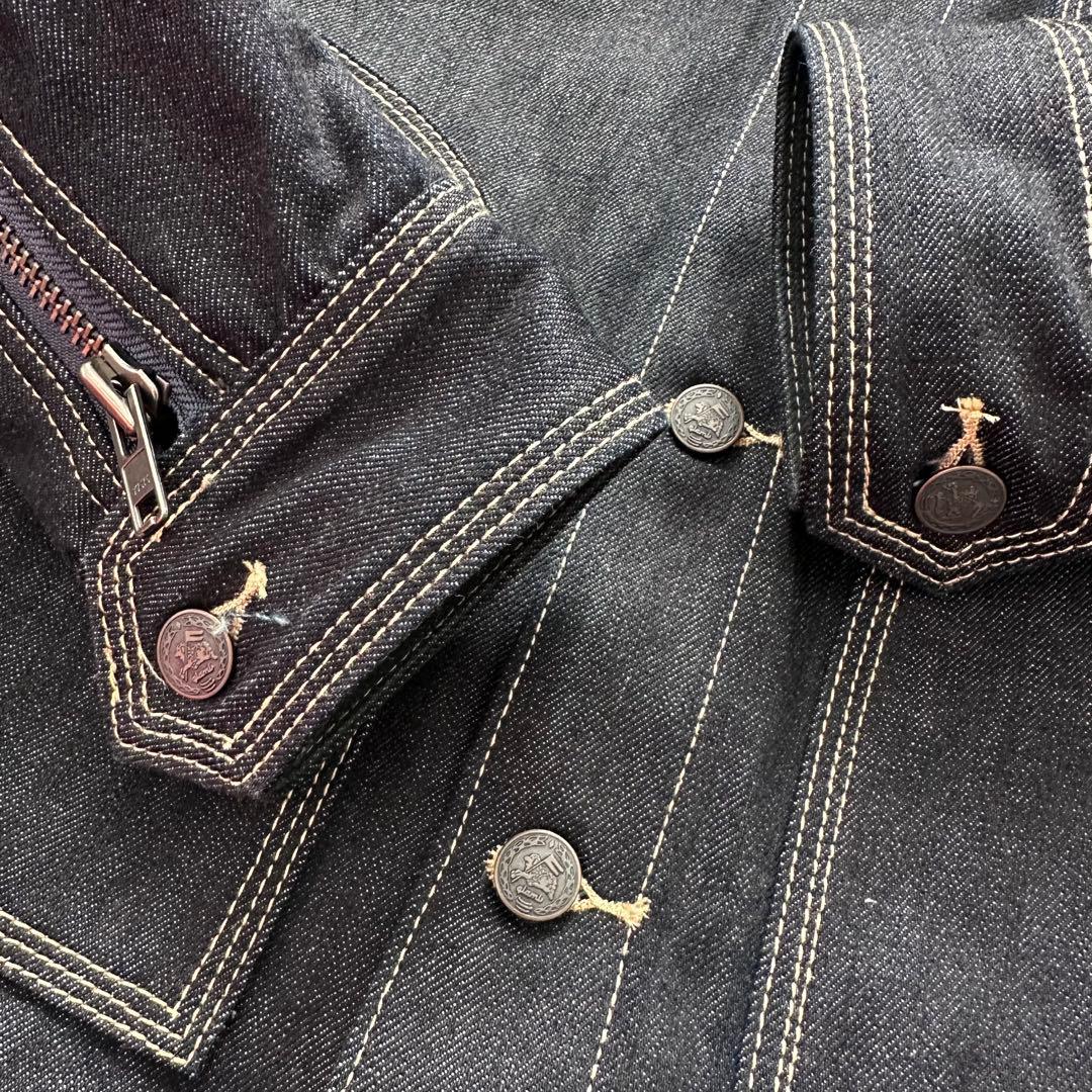 人気 glamb グラム モーターサイクルデニムジャケット S インディゴ