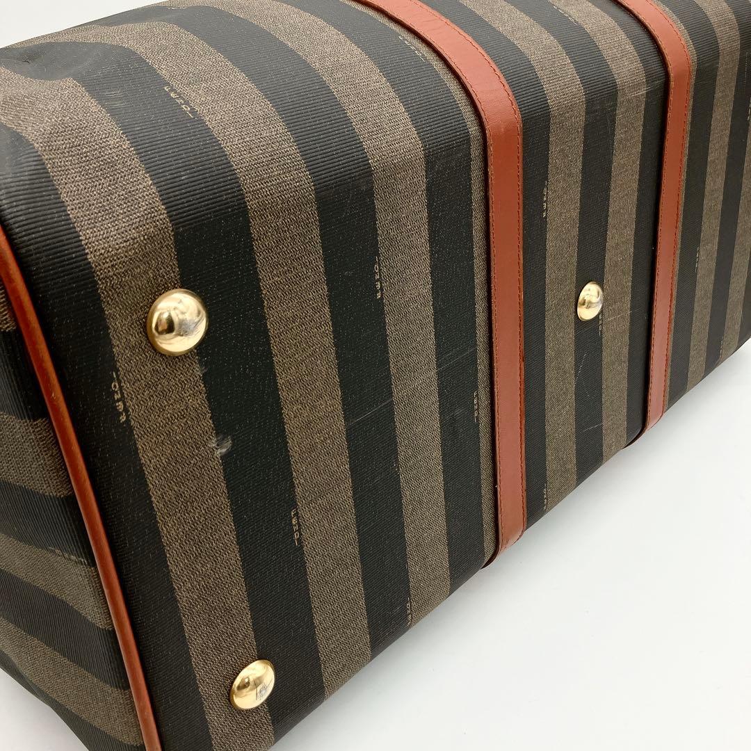 【FENDI】2wayバッグ　ボストンバッグ　ペカン柄　ゴールド金具　PVC