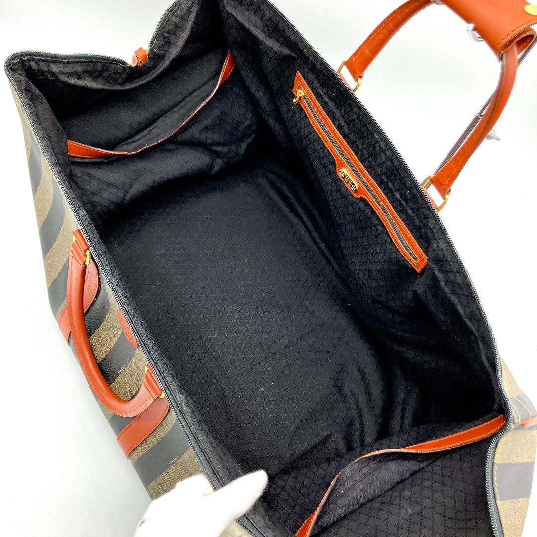 【FENDI】2wayバッグ　ボストンバッグ　ペカン柄　ゴールド金具　PVC