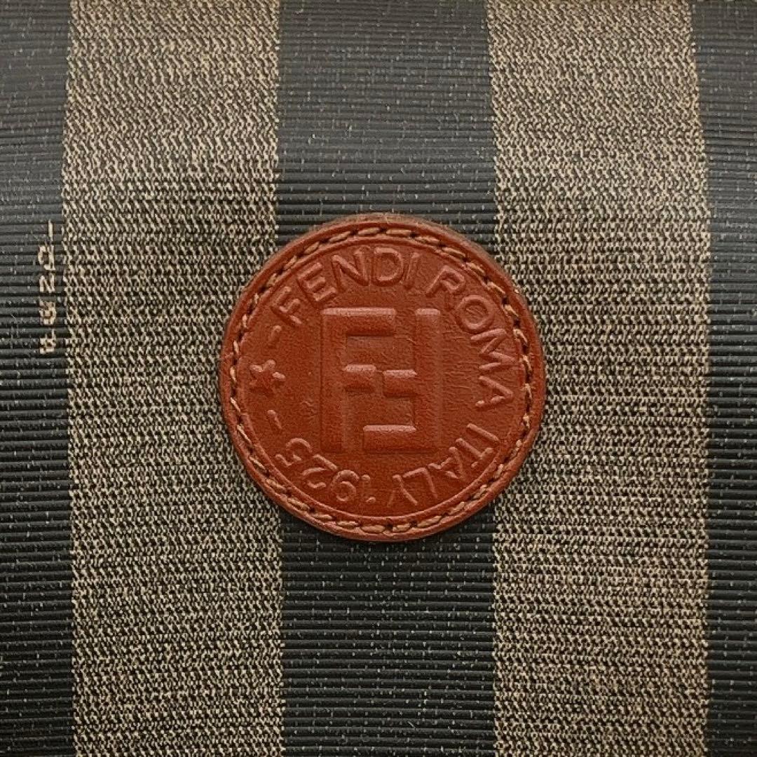【FENDI】2wayバッグ　ボストンバッグ　ペカン柄　ゴールド金具　PVC