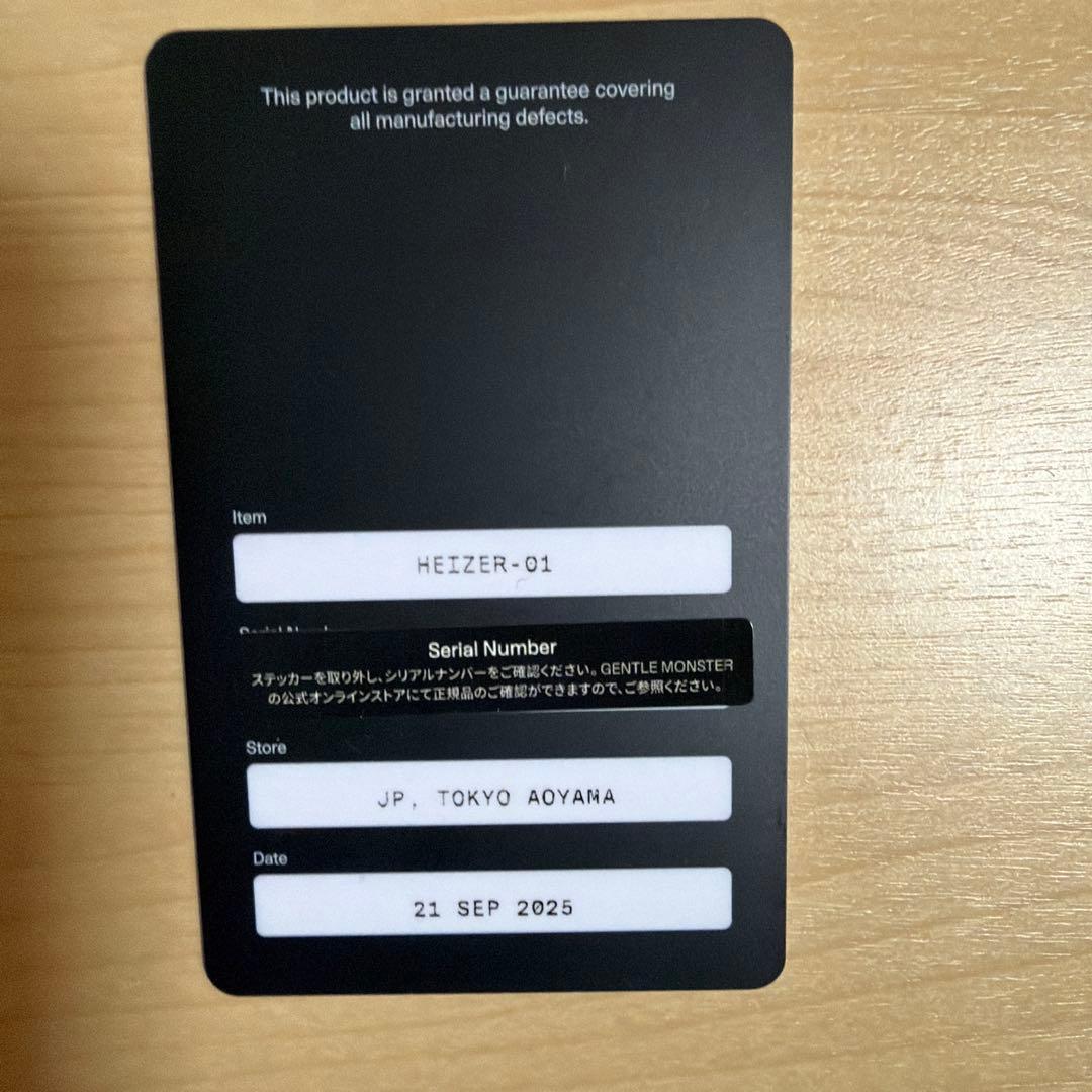 【極美品】GENTLE MONSTER Heizer 01　ブラック